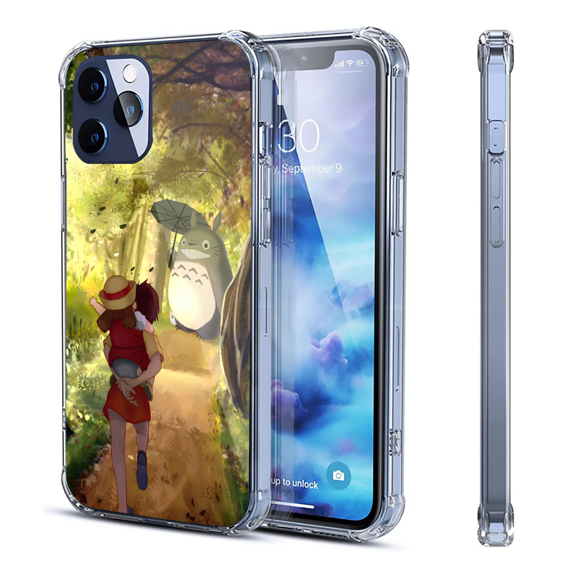 （画像用） となりのトトロ 草壁メイ 草壁サツキ My Neighbor Totoro Satsuki Kusakabe Mei Kusakabe 【iPhone 12シリーズ対応】透明スマホケース（クリアソフトケース）